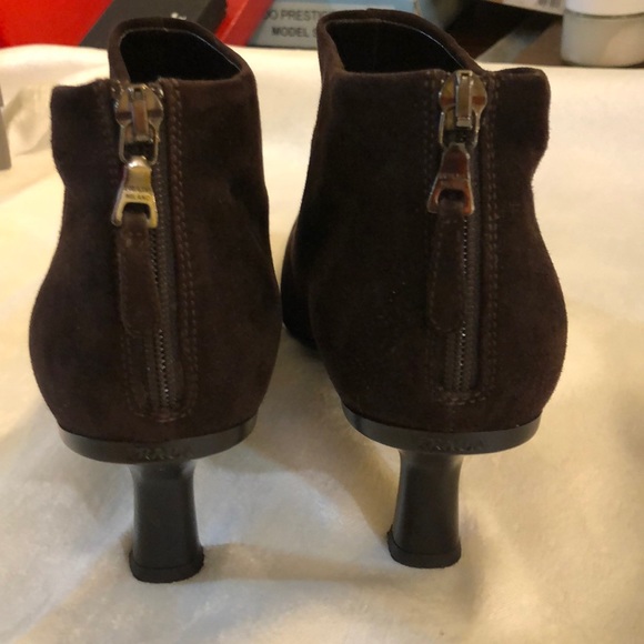PRADA Chocolate brown ankle booties - Picture 2 of 5